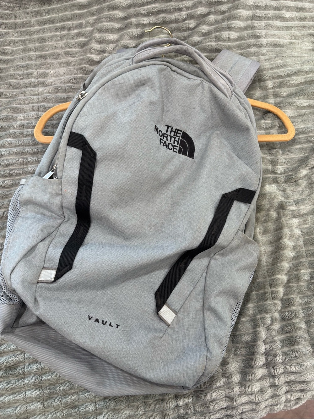 The North Face Vault Backpack - Light Gray with Black Accents